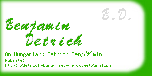 benjamin detrich business card